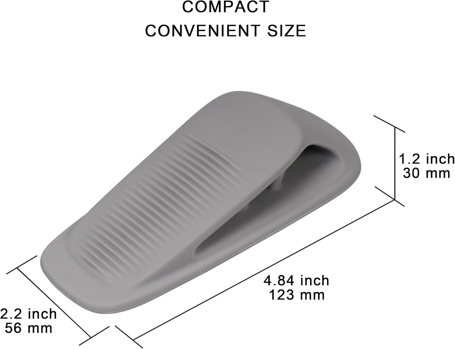 Detalle de XCZYN Door Stopper (4 pcs) for the Bottom of a Door with Holder – TPR Rubber Wedge in Grey