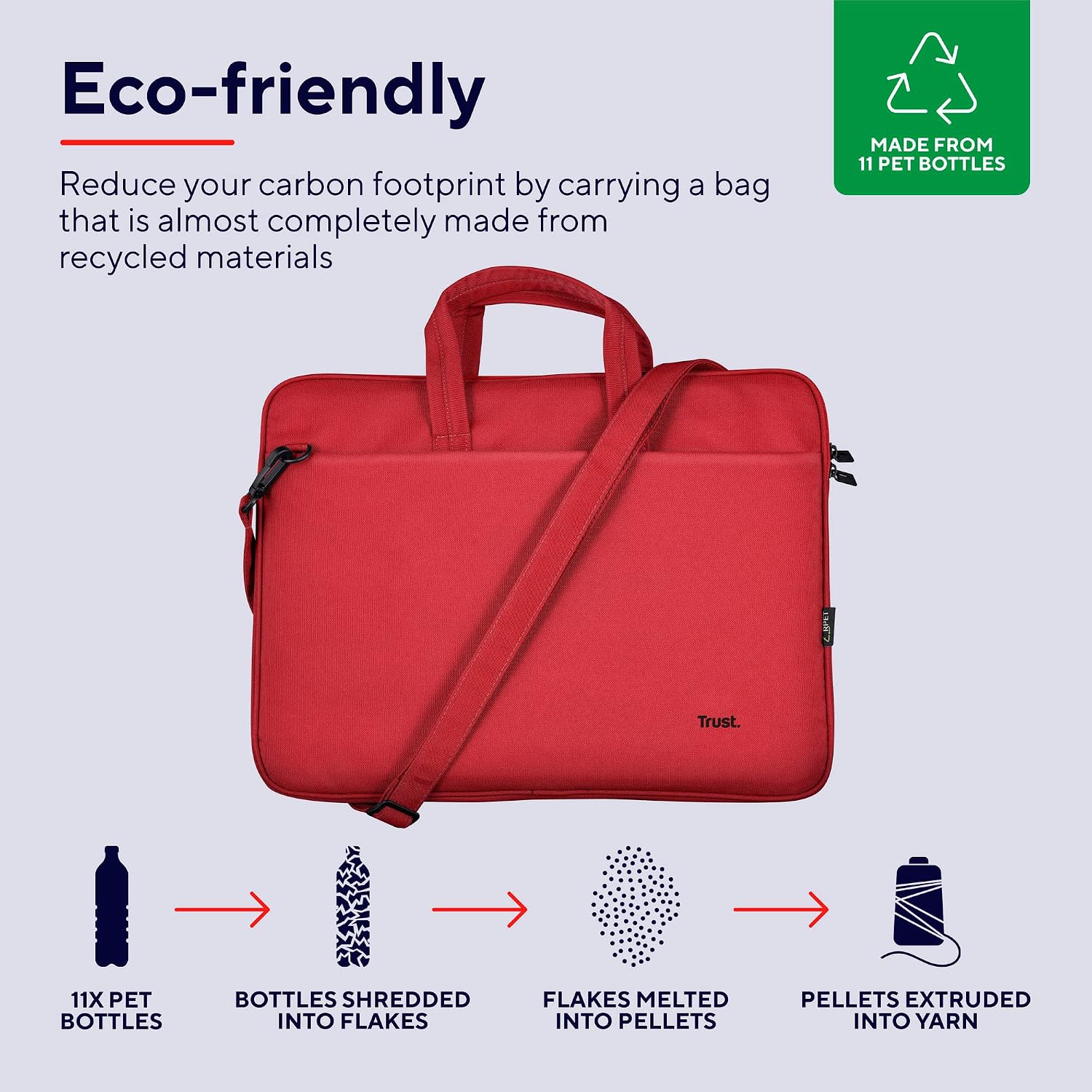 Detalle de Trust Bologna Sustainable Slim Laptop Bag 16 Inch Review