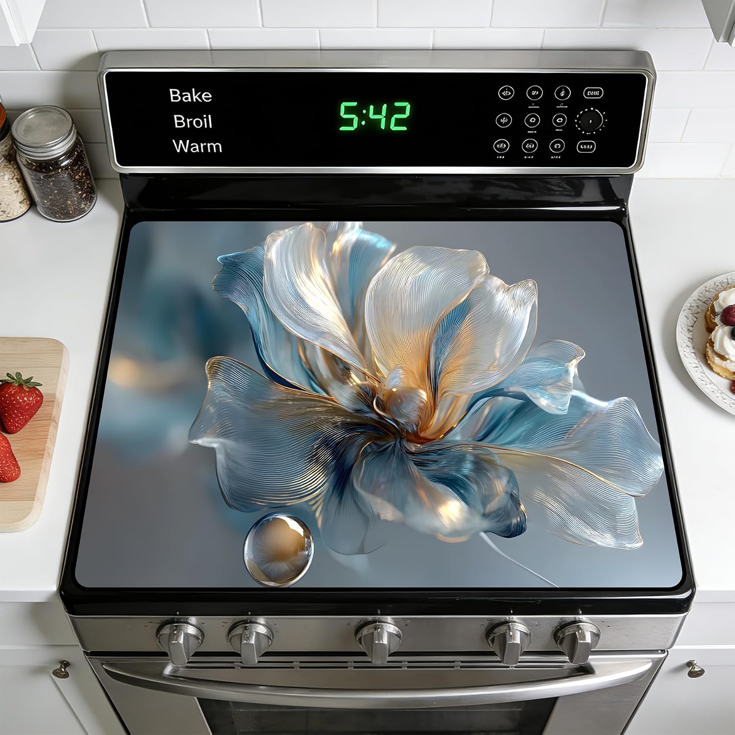 Detalle de Stove Guard Mat for Electric Stoves, Flower C