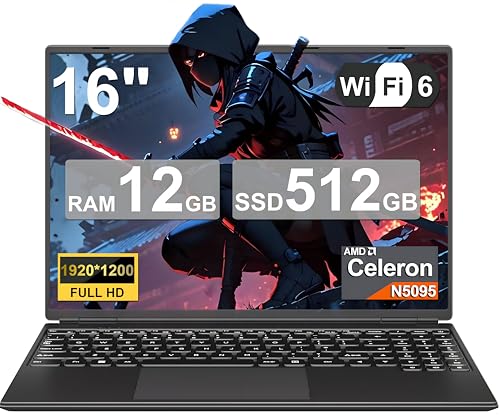 Detalle de NOTODD Ordinateur portable 16 pouces avec 12+512GB SSD đź–Ą