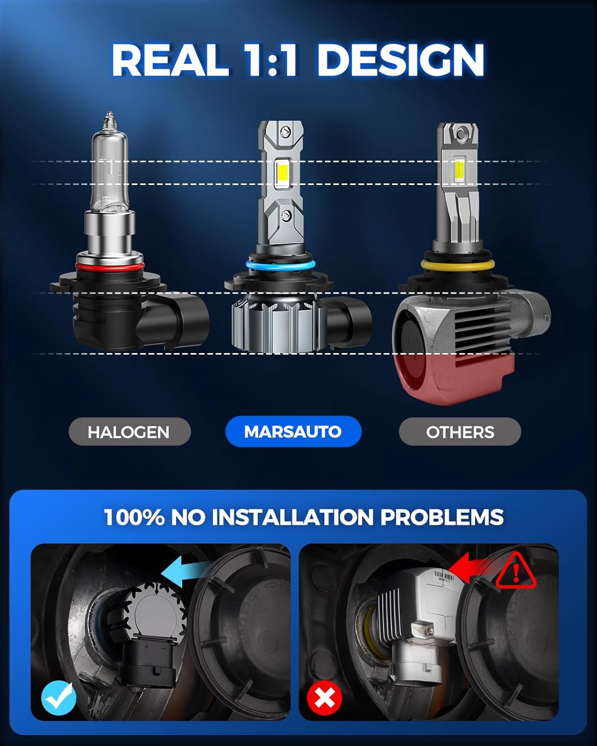 Thumbnail 4 de Marsauto M1S 9005/9006 6000K LED Bulbs Pack of 4