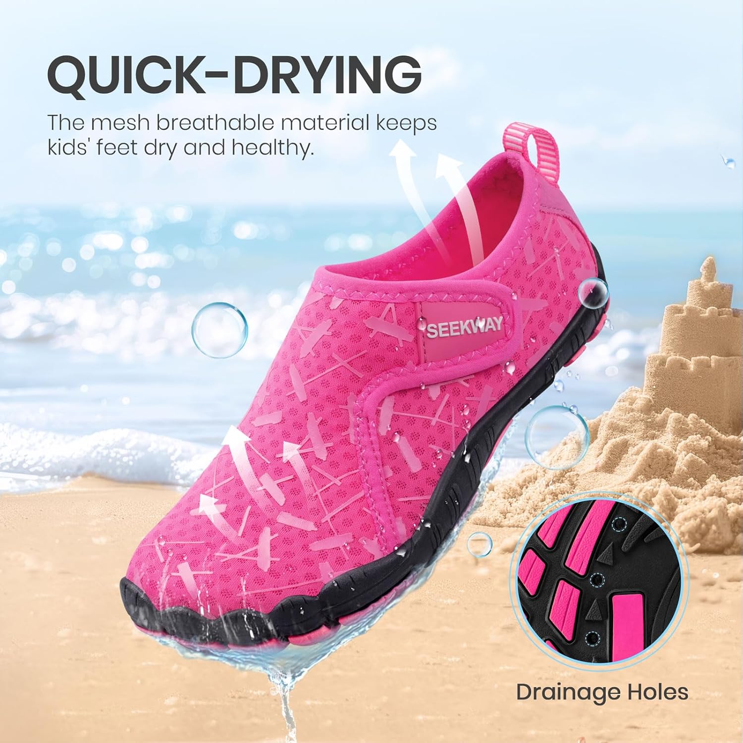 Thumbnail 1 de SEEKWAY Barefoot Water Shoes for Kids: Wide Toe Box, Quick-Dry Sand Shoes for Outdoors