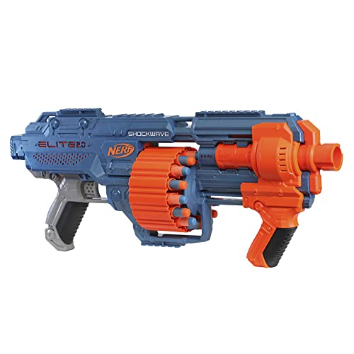 Detalle de Nerf Elite 2.0 Shockwave RD-15, Lanzador de Dardos 🏹