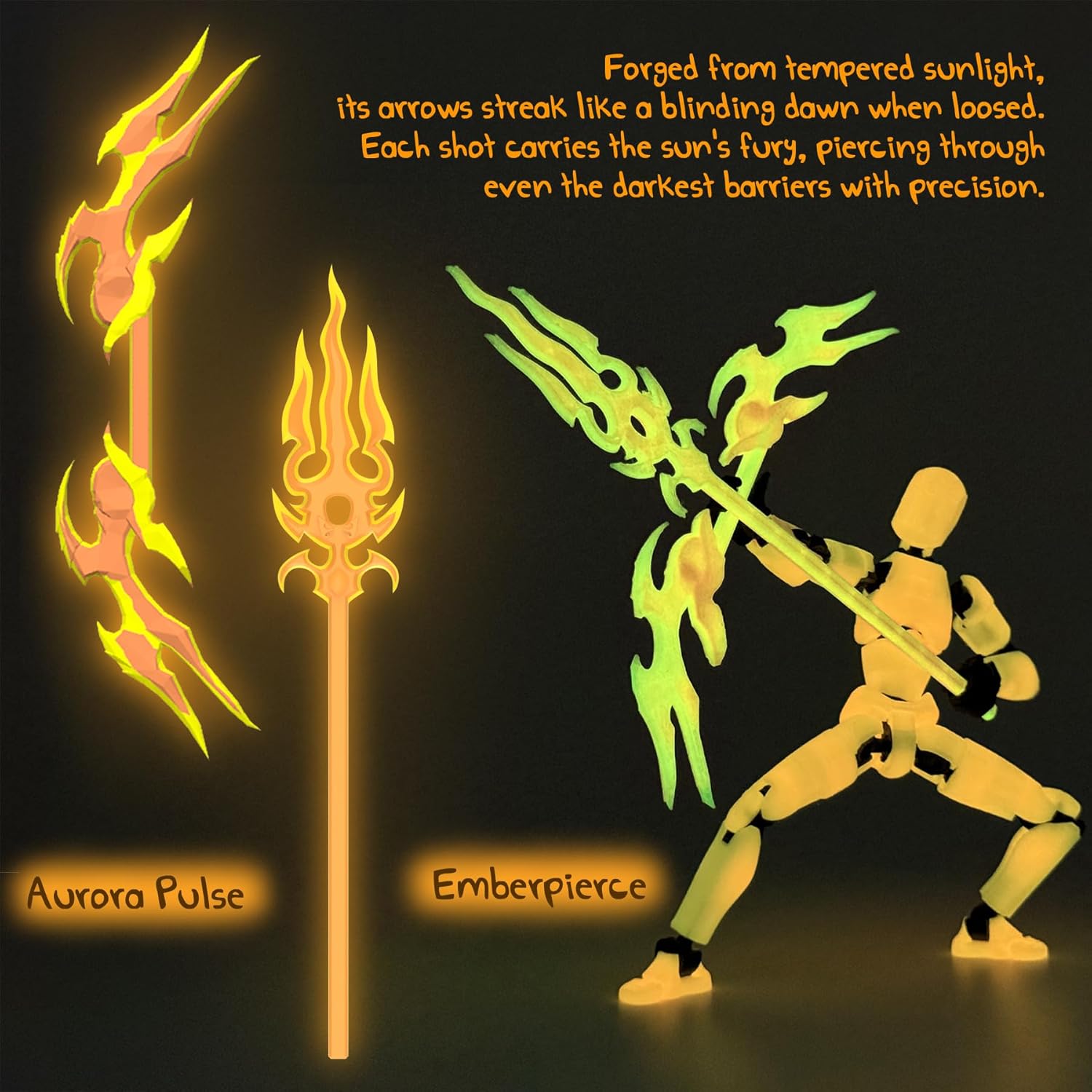 Thumbnail 6 de Glowing Titan 13 Action Figure Set (6-Pack) – Assembled with Glow Effects and Accessories