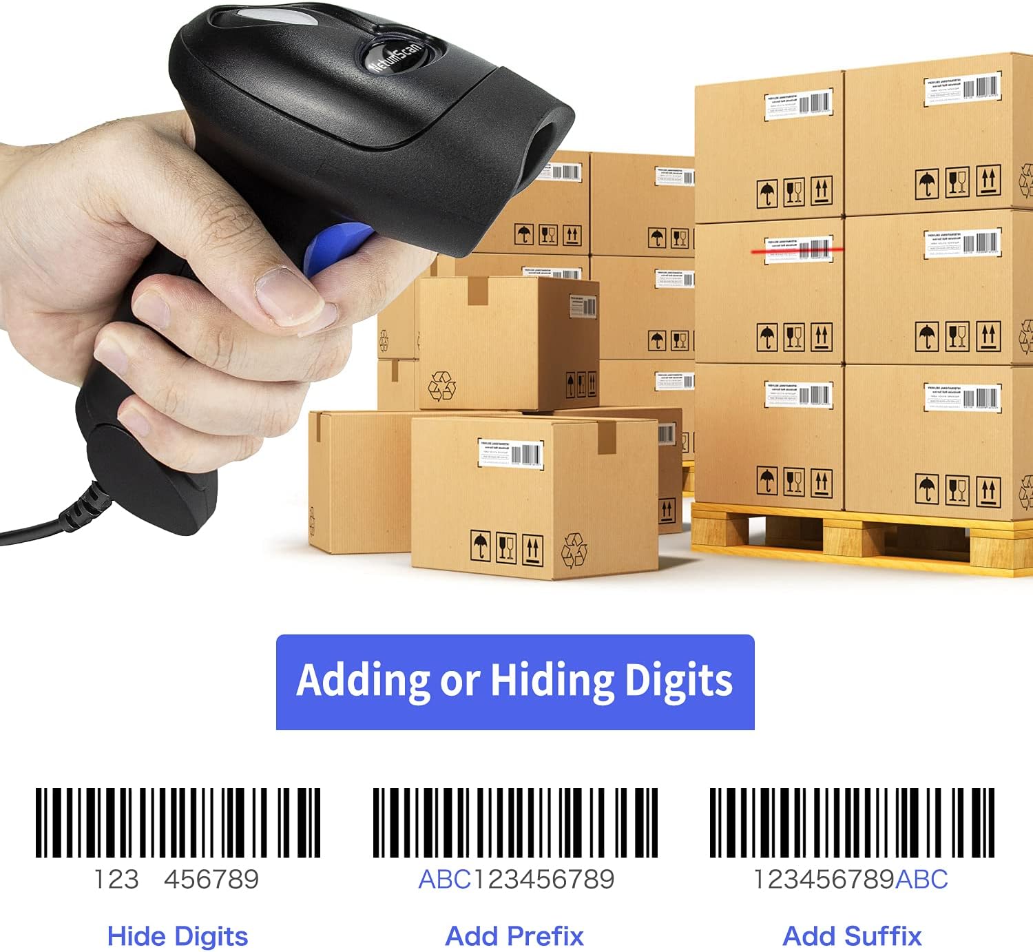 Detalle de NetumScan NSL6 Wireless CCD Barcode Scanner (2.4G USB) – Versatile 1D Reader for PC, Mac and more
