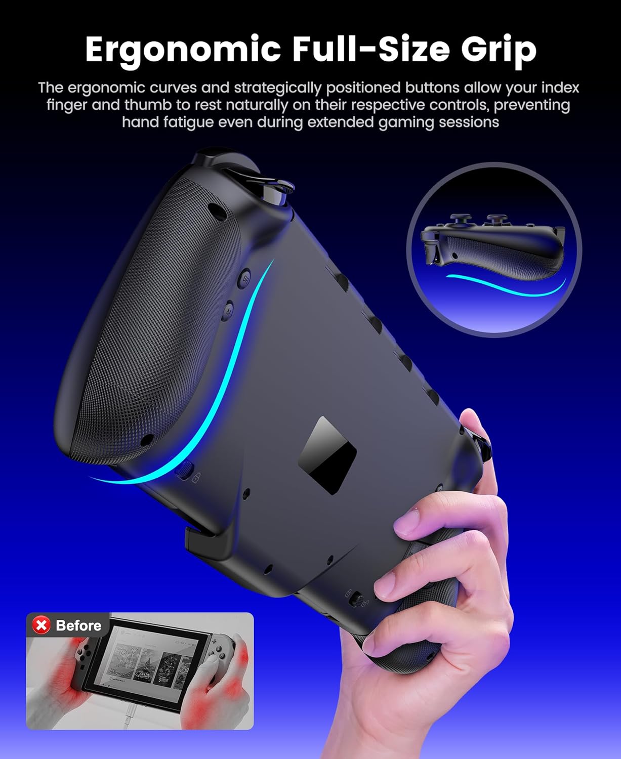Detalle de HASACOOL Switch 2 Controller 1000mAh