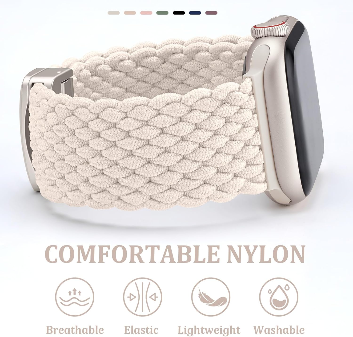 Thumbnail 1 de DigiHero Braided Loop magnetic nylon Apple Watch strap (sport stretchy) for 38–46mm models