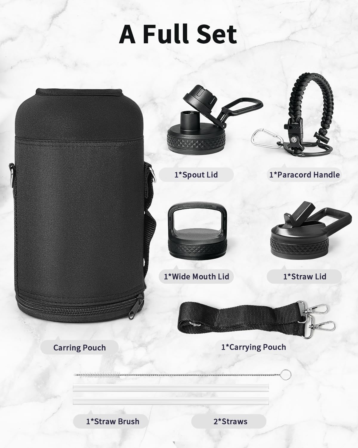 Thumbnail 5 de Trebo Insulated Water Bottle 2L wide-mouth, double wall 💧