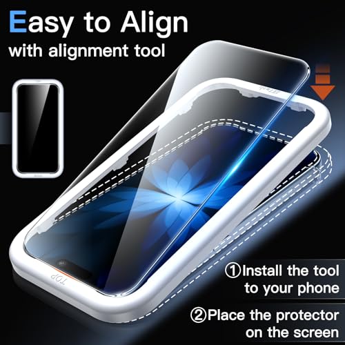 Detalle 2 de JETech verre trempé pour iPhone 17, lot de 3, 9H, transparent HD
