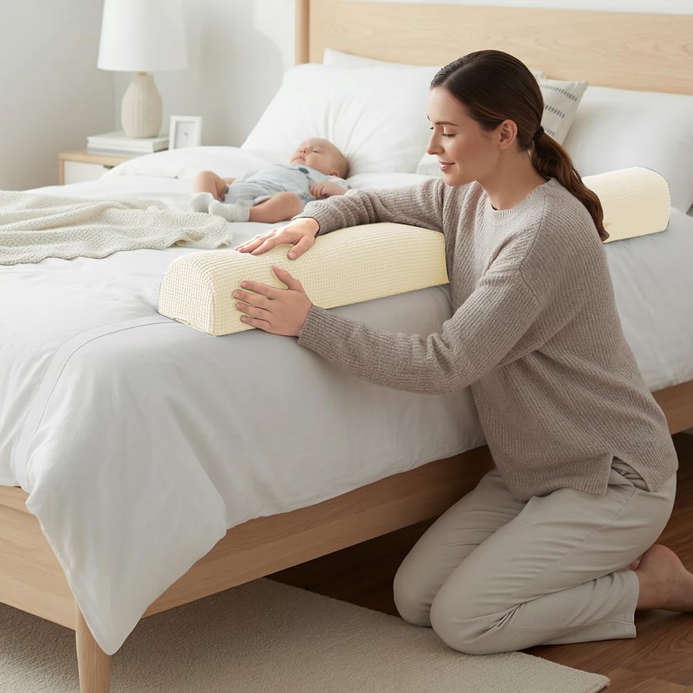 Thumbnail 4 de DUJUIKE Bettschutzgitter aus Schaumstoff (150 cm, Beige) für Kleinkinder und ältere Menschen