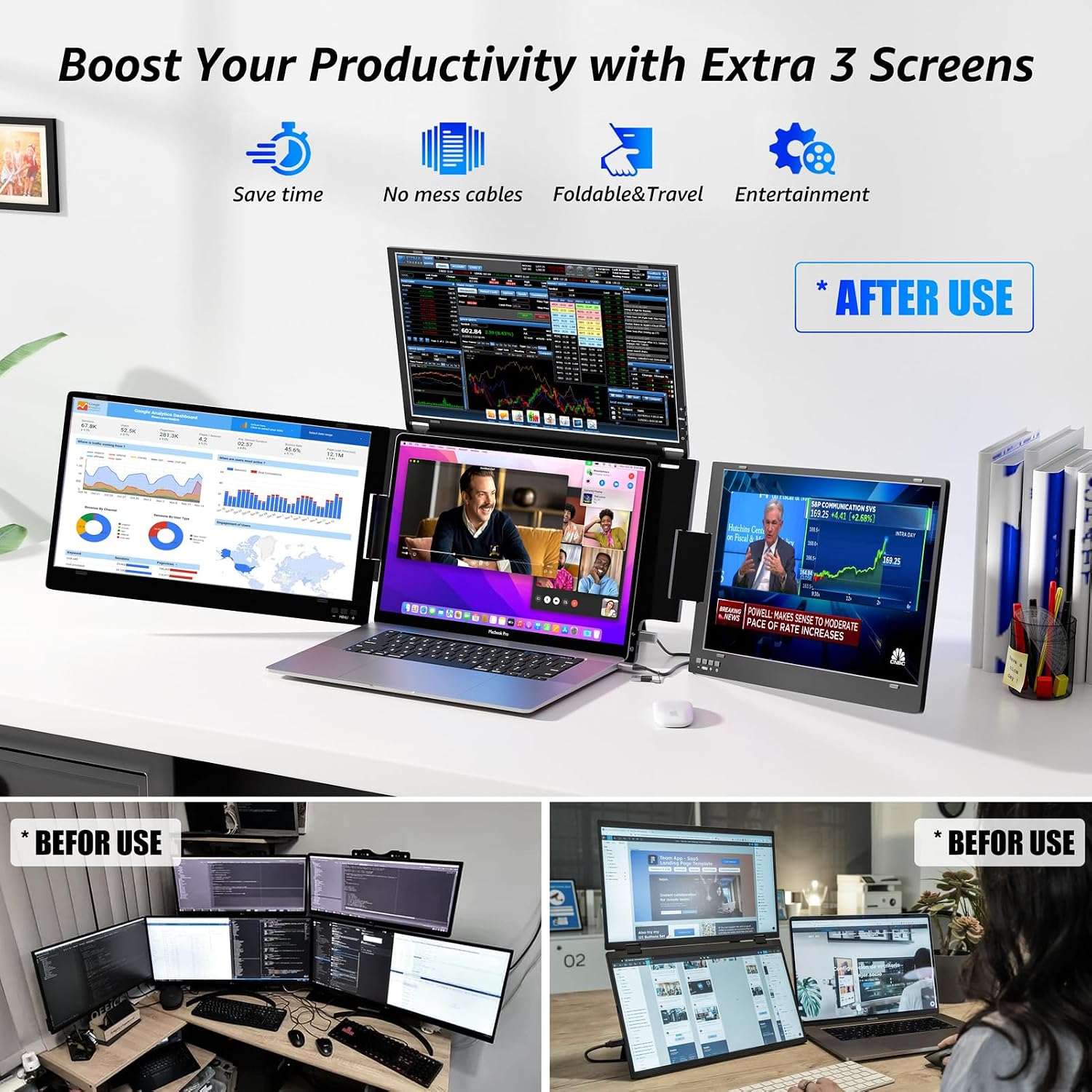 Thumbnail 4 de KPKUE X90M 14" Triple Laptop Screen Extender