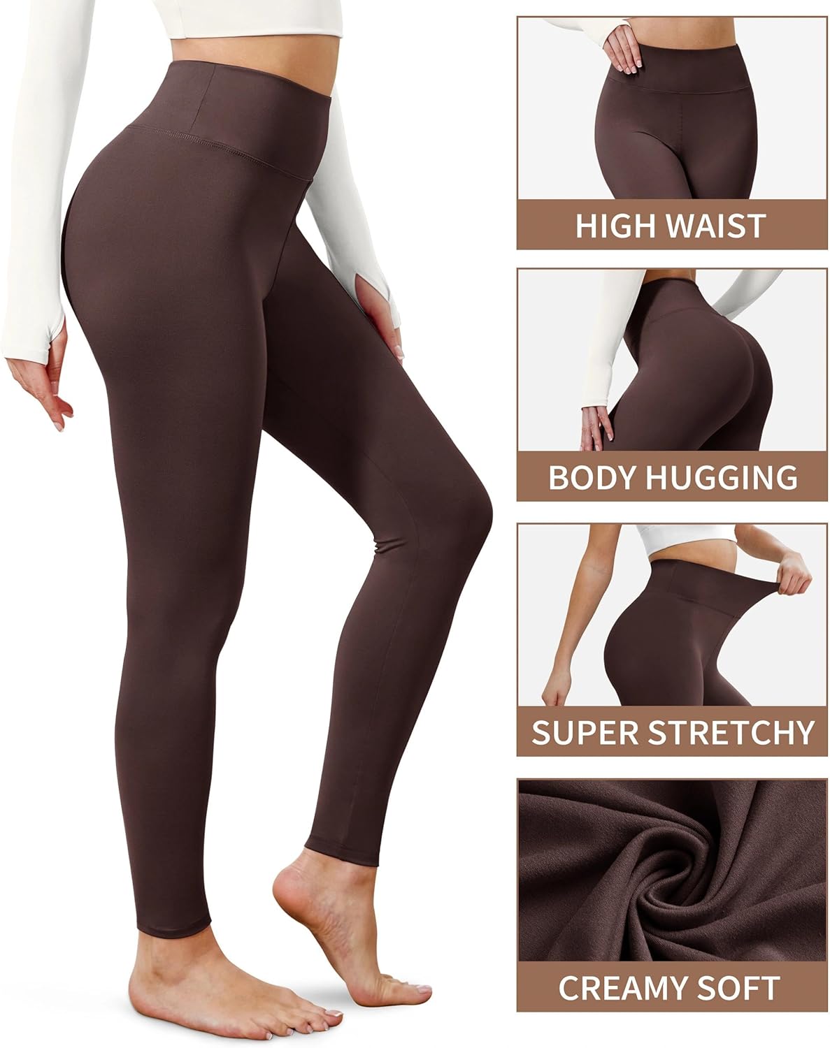 Thumbnail 4 de VALANDY Creamlush high-waisted tummy control leggings for women (S-5XL) – buttery-soft yoga & lounge bottoms