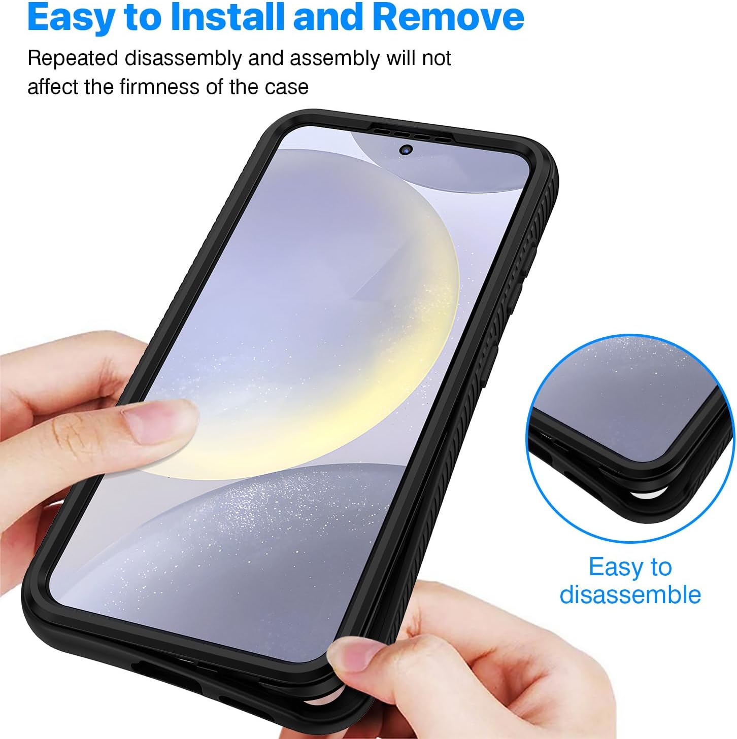 Thumbnail 6 de CENHUFO Built-in Screen Protector Case for Samsung Galaxy S24 5G – 360° Rugged Clear Cover