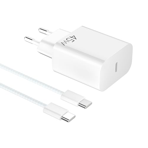 Detalle de YISH 45W Cargador USB-C GaN PD3.0: carga rápida y portátil para tus dispositivos