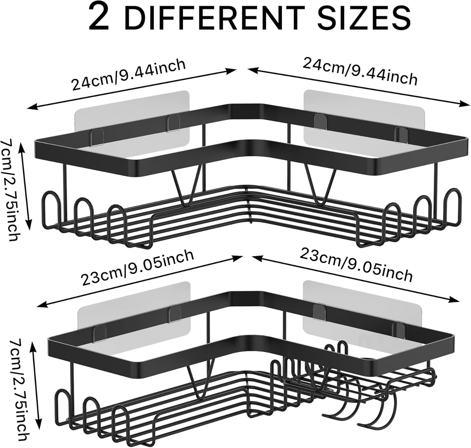 Thumbnail 1 de Kegii Estantería Ducha Telescópica 4 Cestas Negro