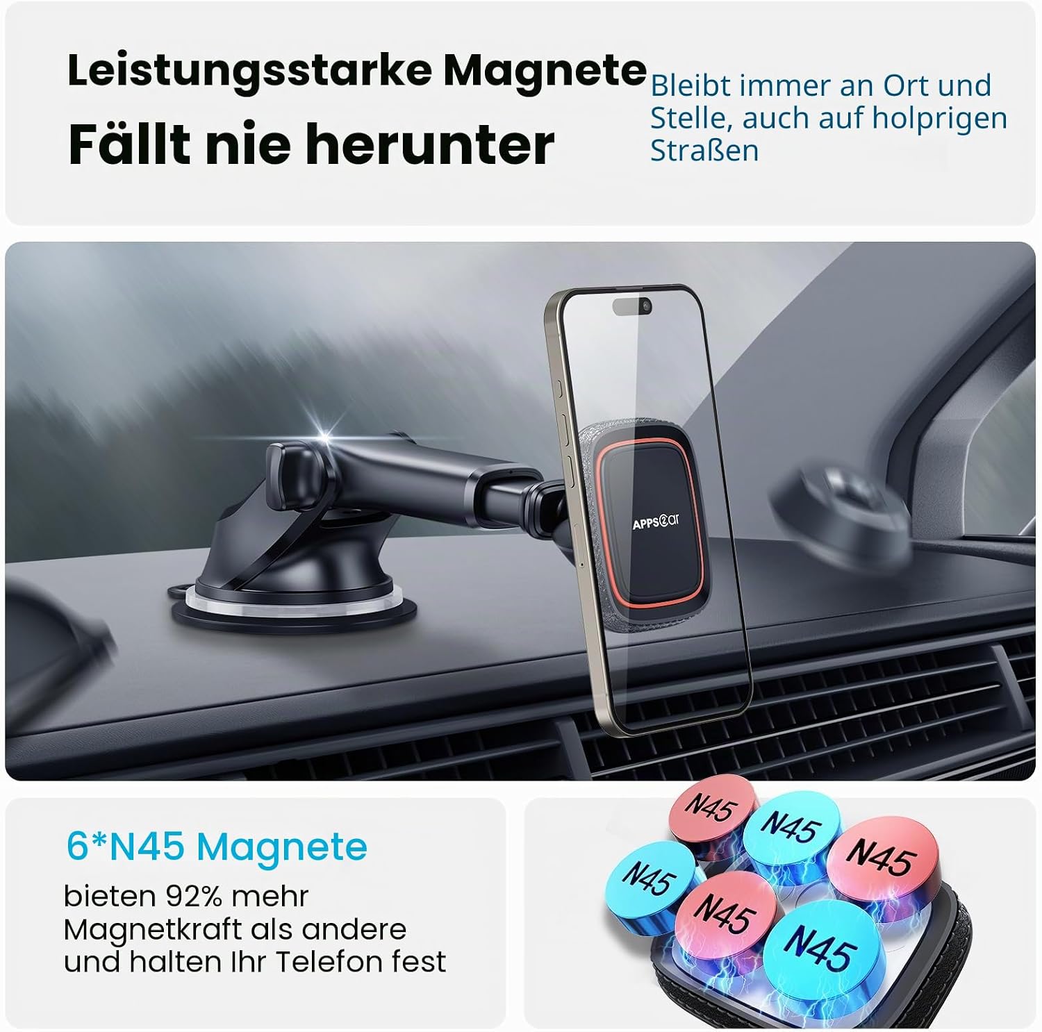 Detalle de APPS2Car APPS2Car Magnet Handyhalterung für Auto