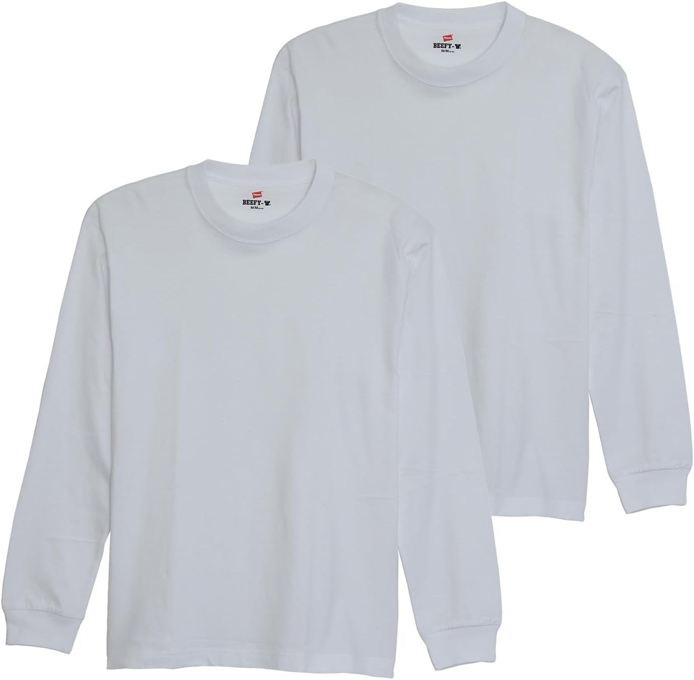Detalle de Hanes BEEFY-T H5186-2 メンズ長袖Tシャツ 2枚組・綿100%・ヘビーウェイト