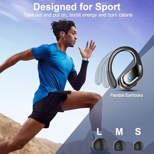 Detalle de Ltinist Cuffie Bluetooth 5.4 Sport: autonomia record e sound HI-FI per allenamenti intensi
