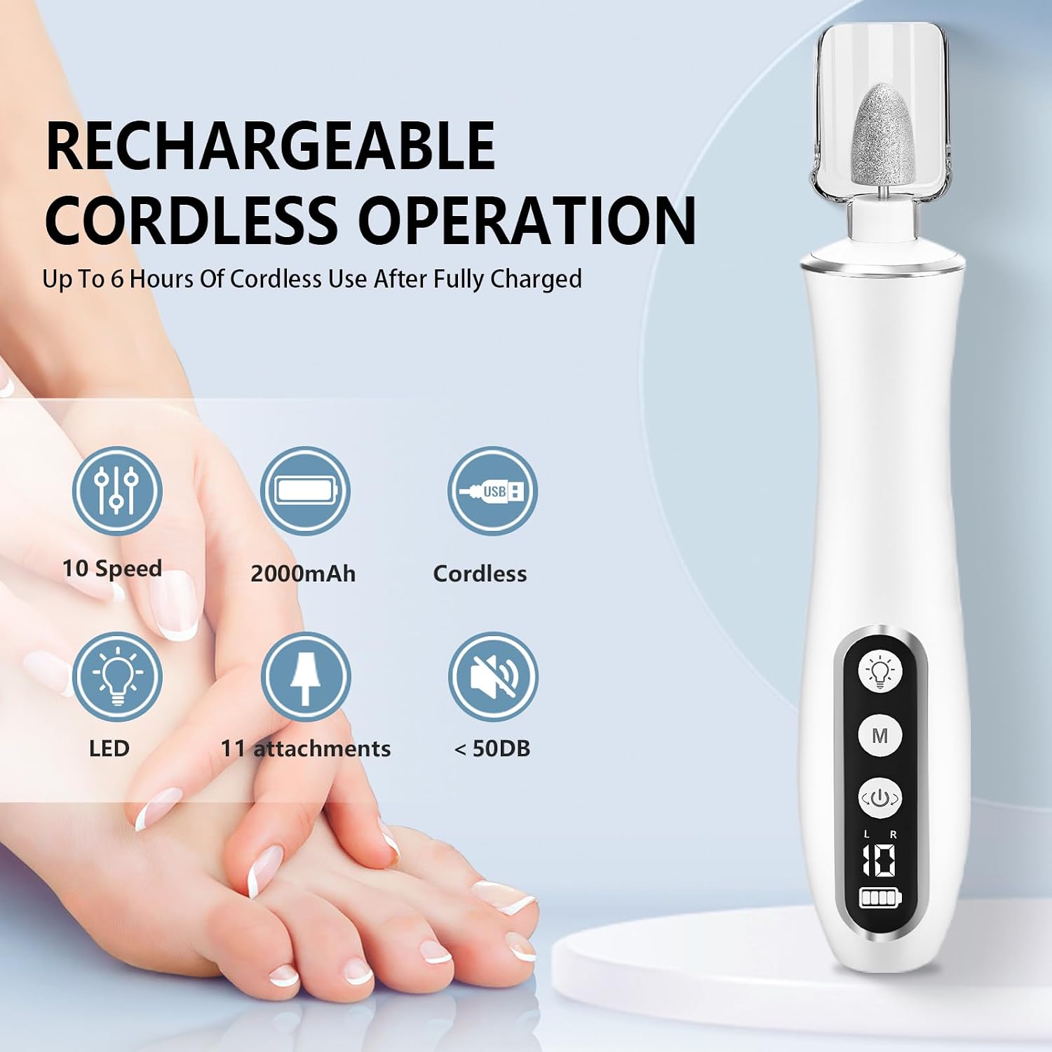 Detalle 2 de Electric Nail File, 2000 mAh