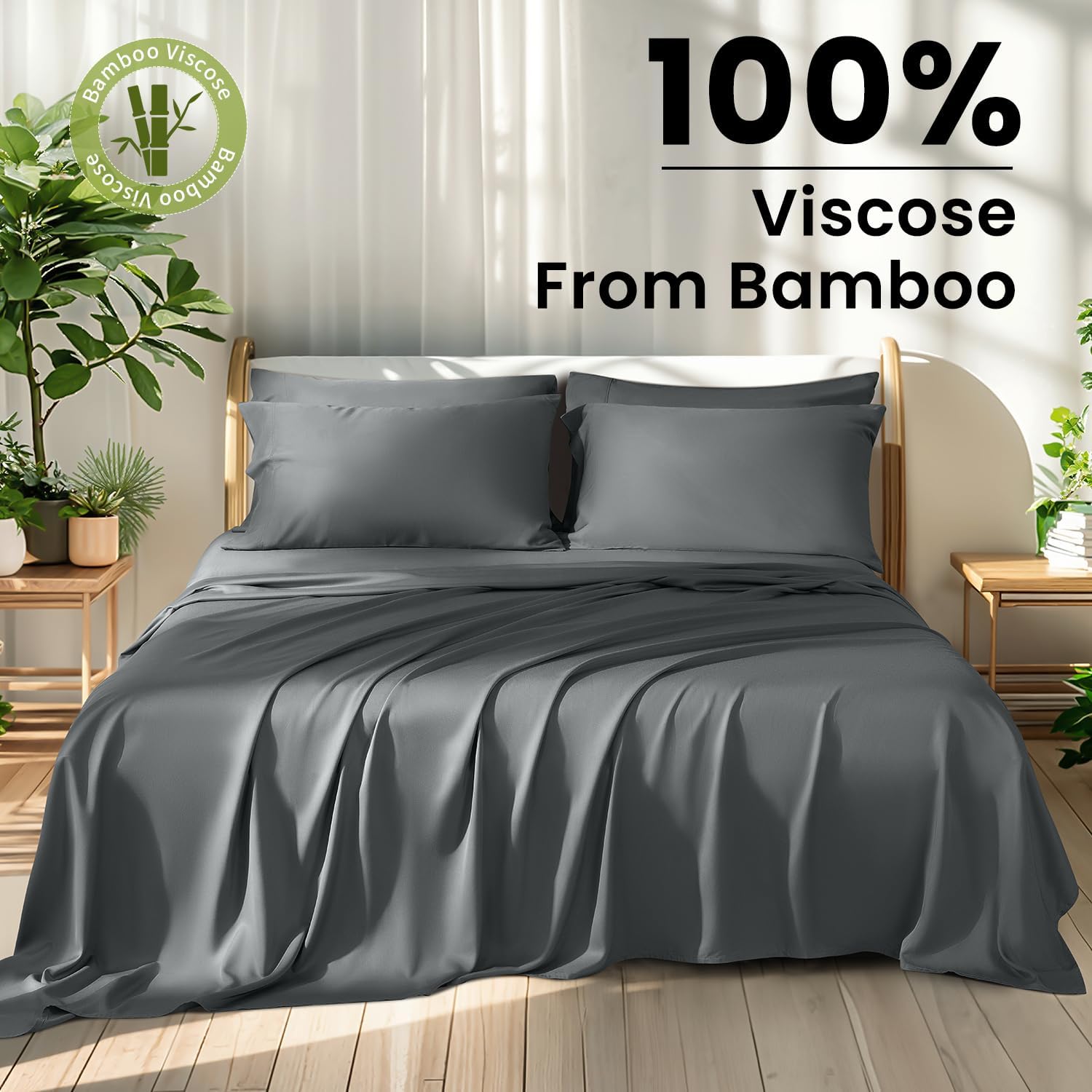 Detalle 2 de Shilucheng Bamboo-Derived Rayon Sheets, Queen