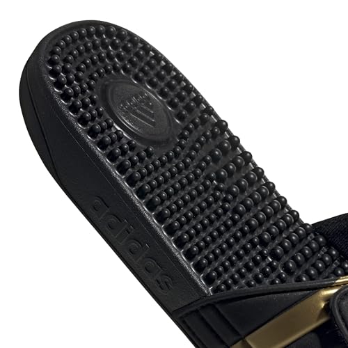 Detalle de adidas Mixte Adissage Slides Slipper – Core Black / Gold Metallic, taille 38 EU