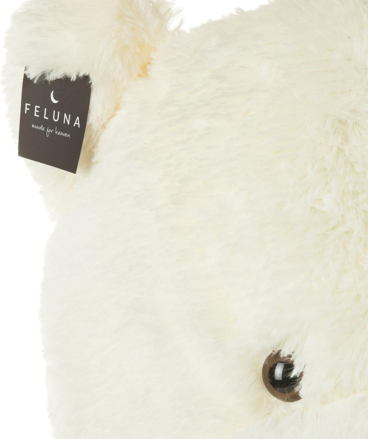 Detalle de Feluna Ours en peluche géant XXL 120 cm blanc avec nœud – Peluche douce lavable