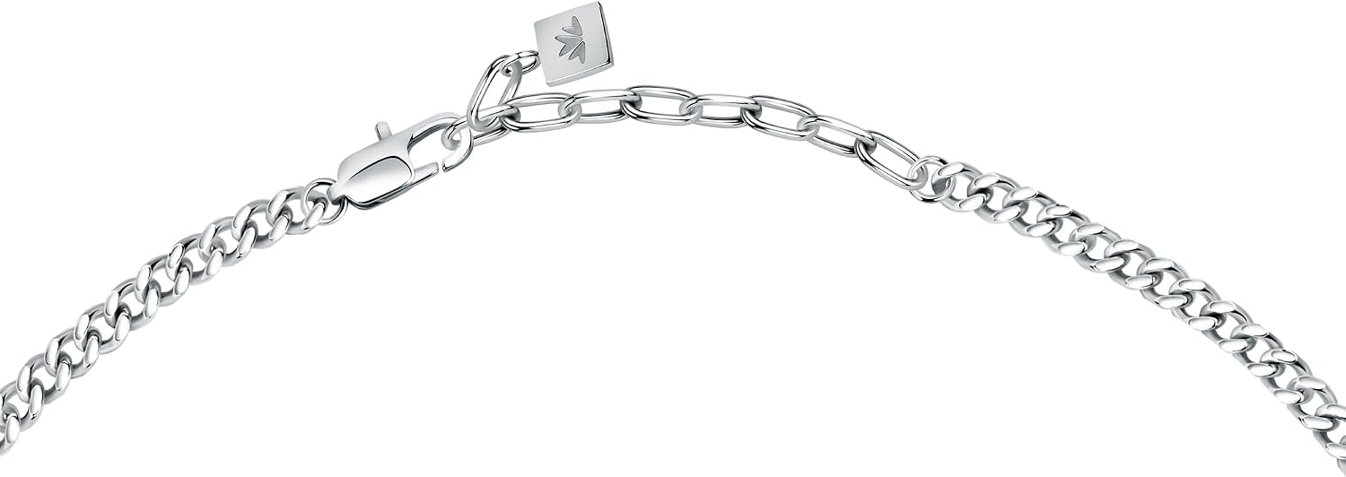 Detalle de Morellato CROSS Collana Uomo in Acciaio, Zirconi – SKR62