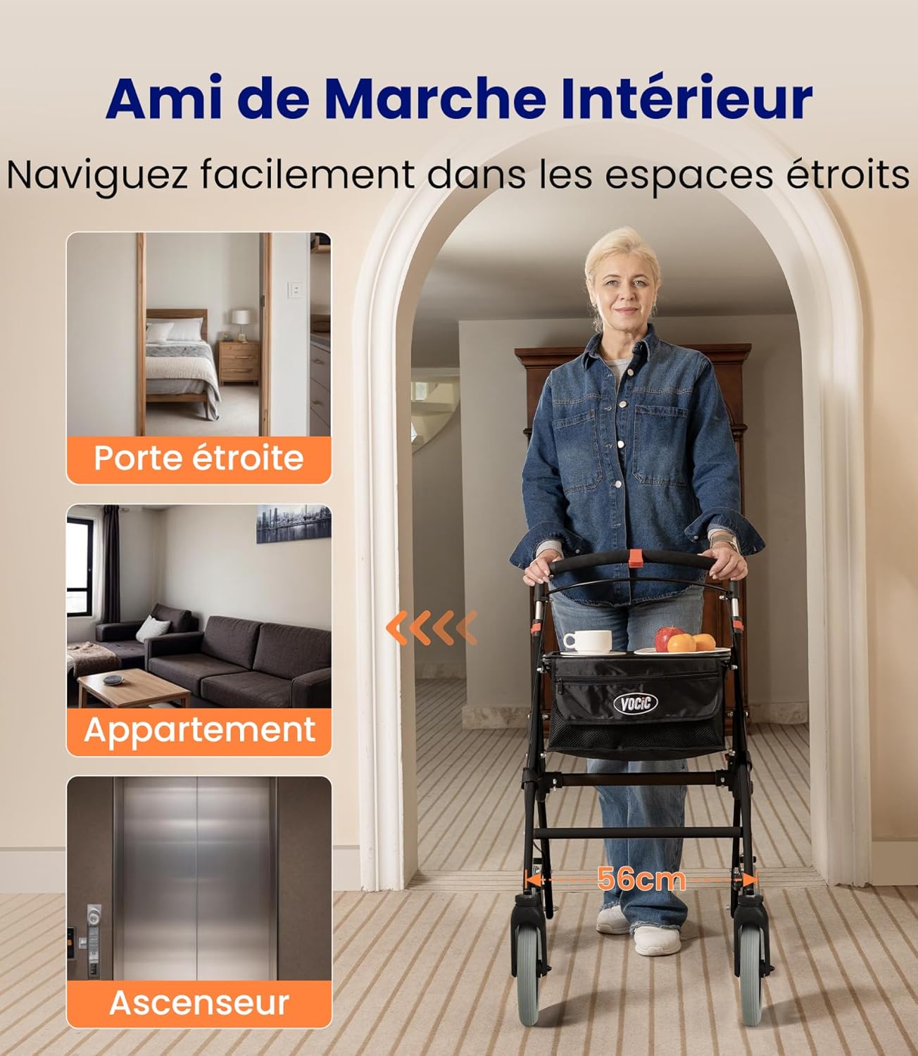 Detalle 2 de VOCIC Z32 Déambulateur étroit pour appartement