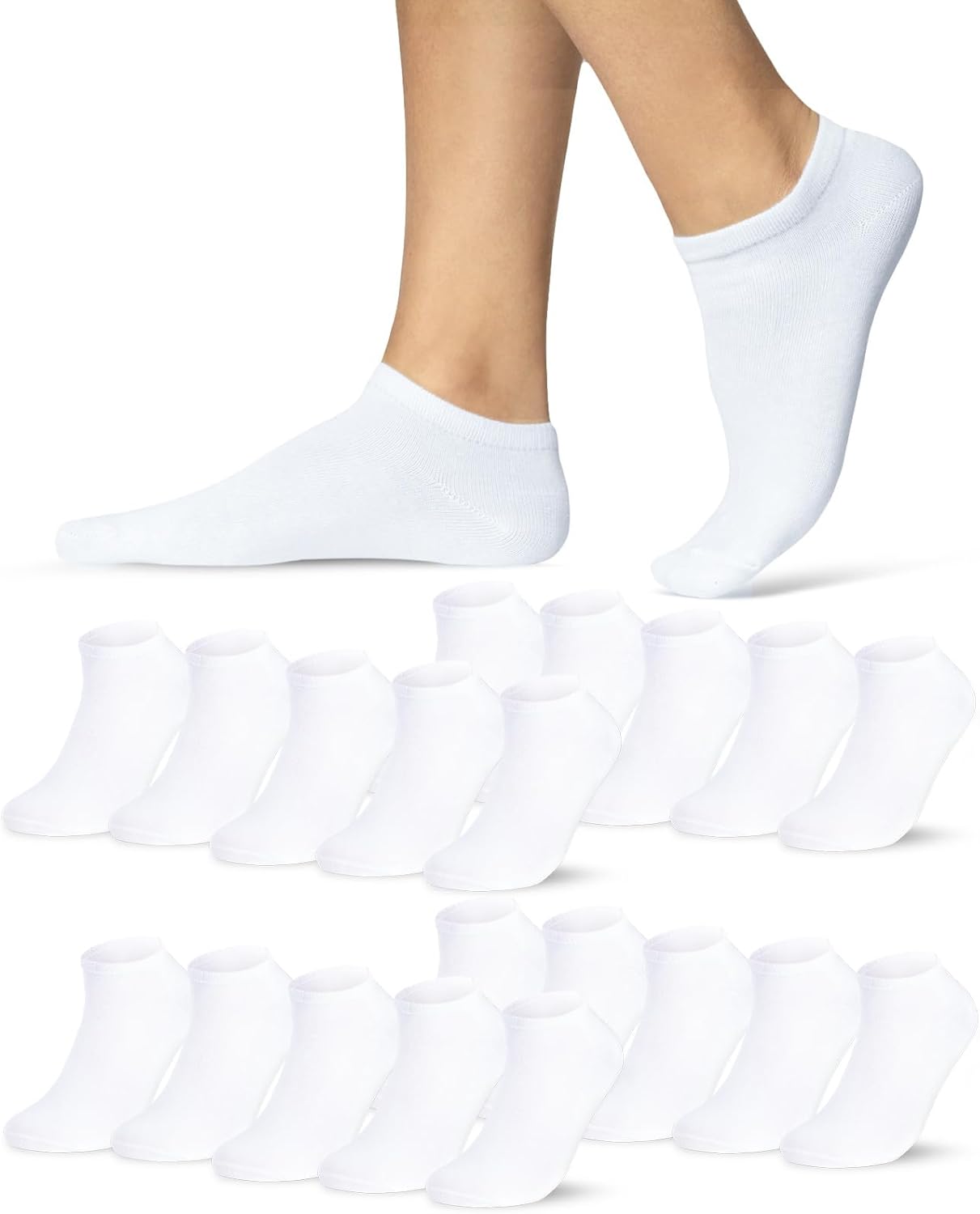 Detalle de Sneaker Socken 10 Paar Kurze Baumwolle