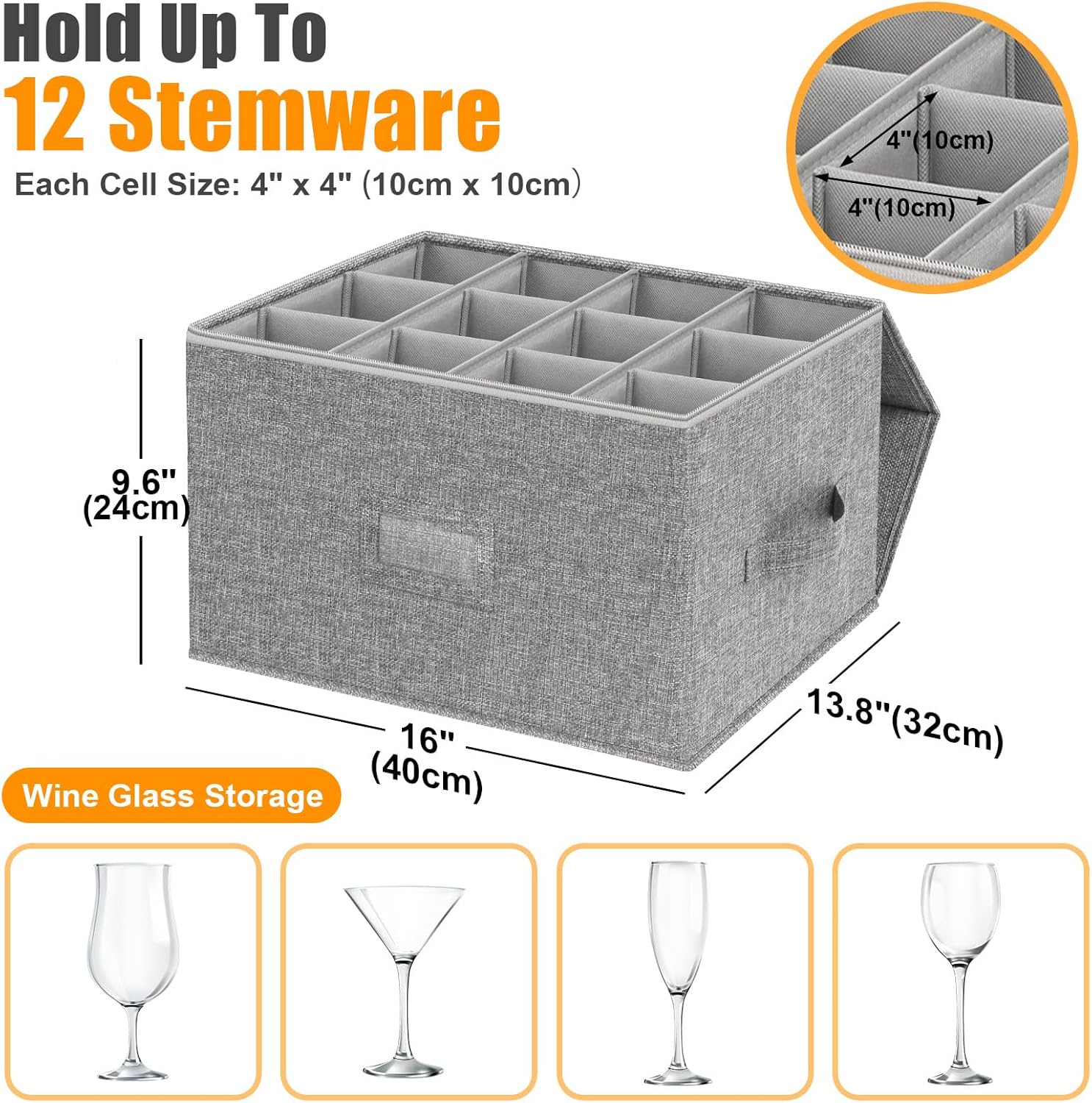 Thumbnail 5 de Kukikan 2-Pack Wine Glass Storage 🍷