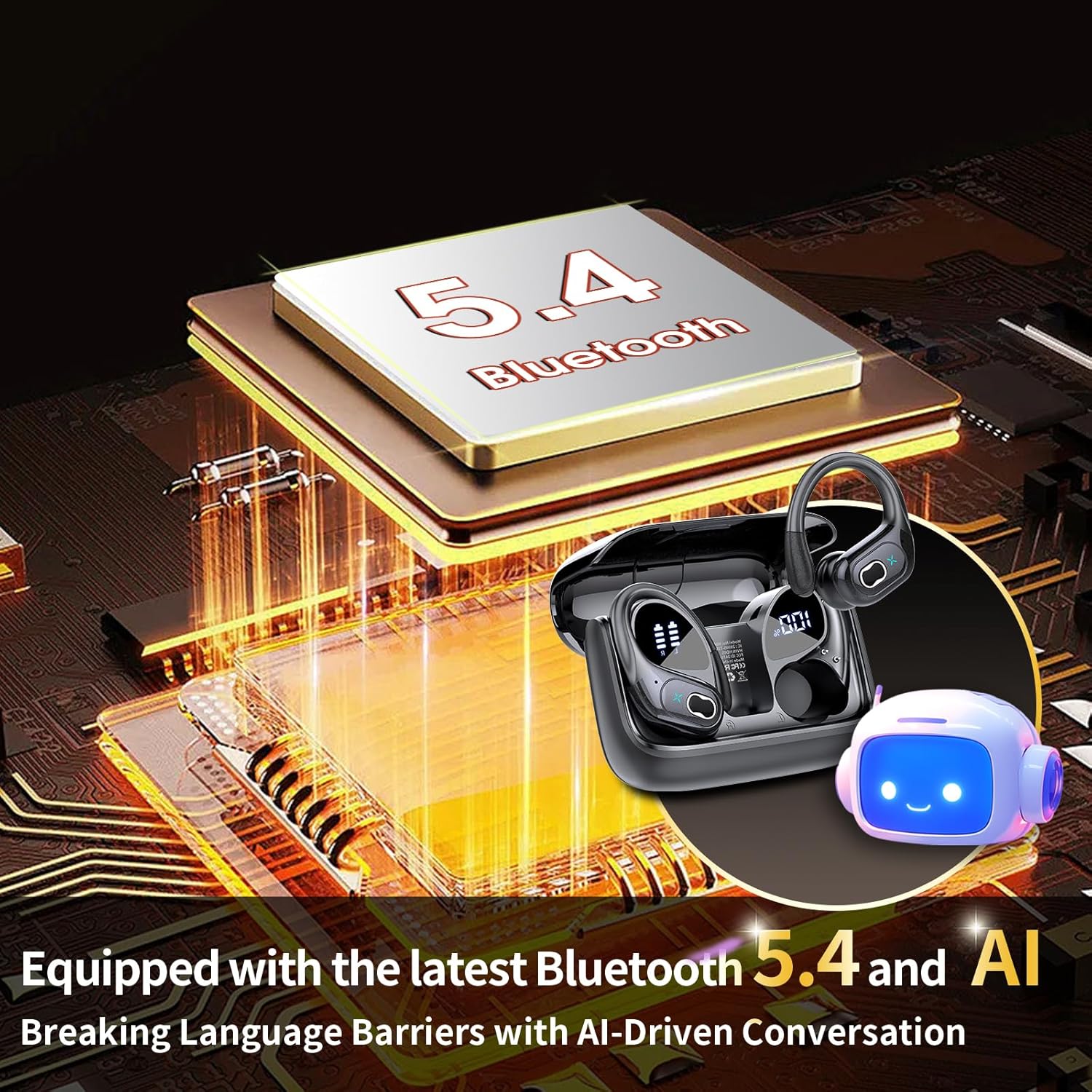 Thumbnail 5 de STECEi AI Traducteur Vocal Instantané 3 en 1 (164 langues) – écouteurs avec traduction vocale, musique et appels