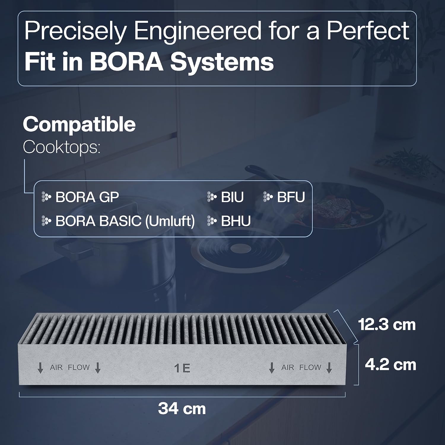 Detalle 2 de 1E BAKFS actieve koolfilters voor Bora Basic, set van 2