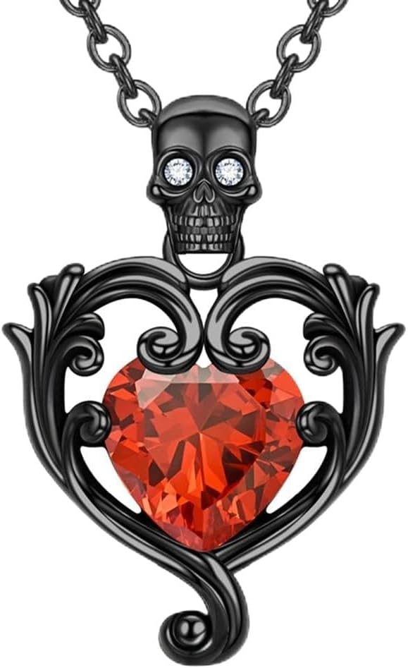 Thumbnail 6 de GTISKL Gothic Skull Pendant Necklace in Copper