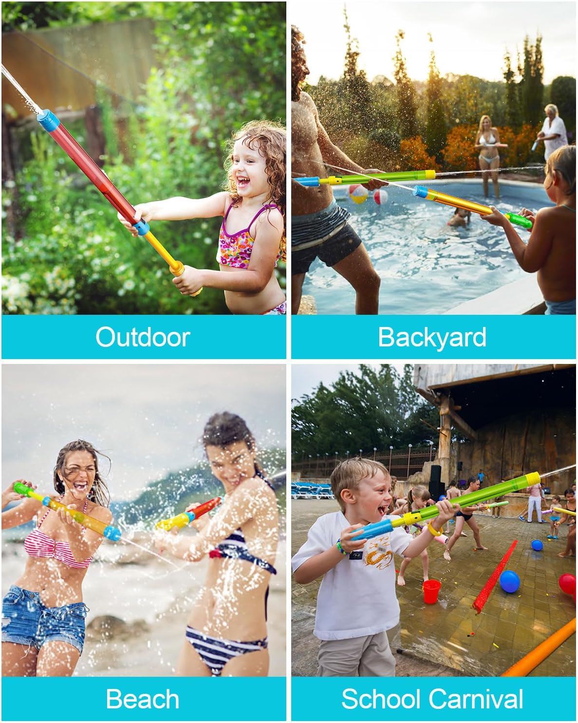 Detalle de LQYoyz 24 PCS Water Soaker Blaster – 16.5" Bulk Squirt Gun Set