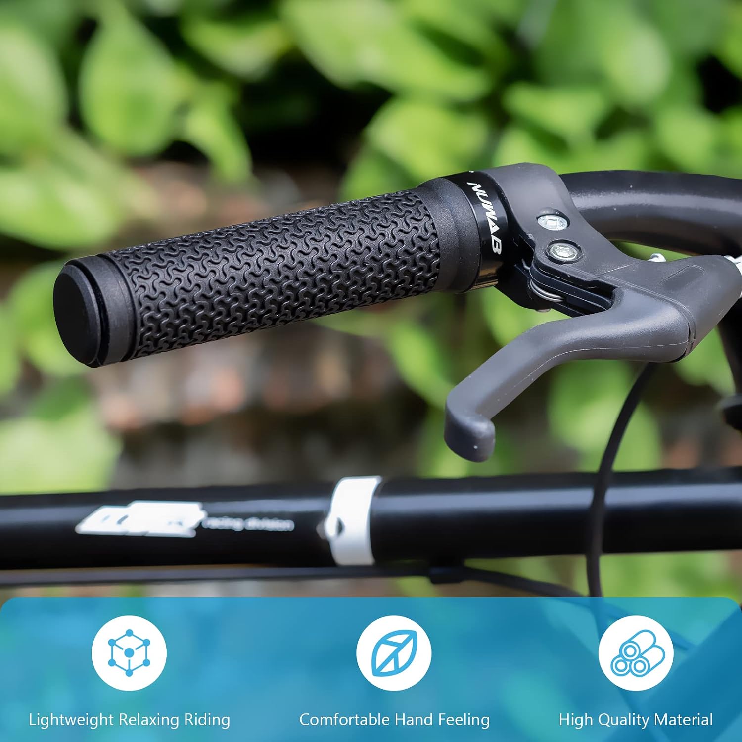 Detalle 2 de NUWAB Premium Bike Handlebar Grips 5.2in