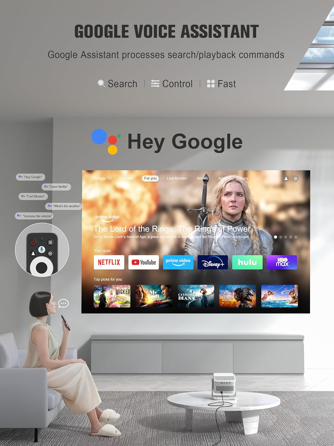 Detalle de VISSPL 4K Smart Projector
