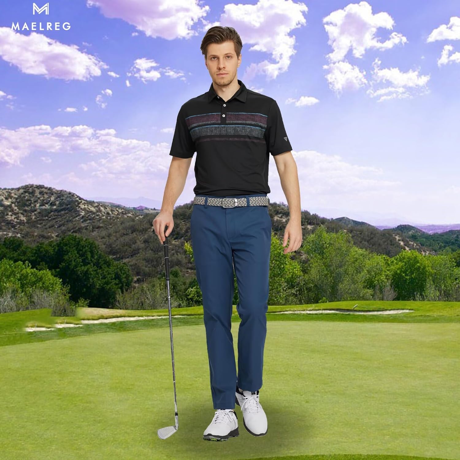 Detalle de M MAELREG Golf Pants Men Quick Dry - 30/32/34 Stretch Lightweight Five-Pocket Water-Resistant Dress Pants