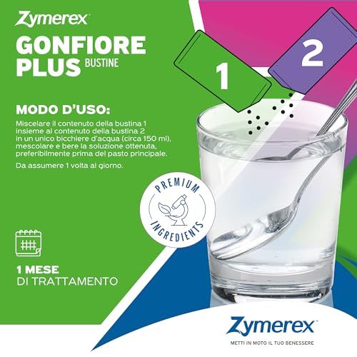 Thumbnail 4 de Zymerex Gonfiore Plus: bustine per gonfiore addominale con probiotici e prebiotici