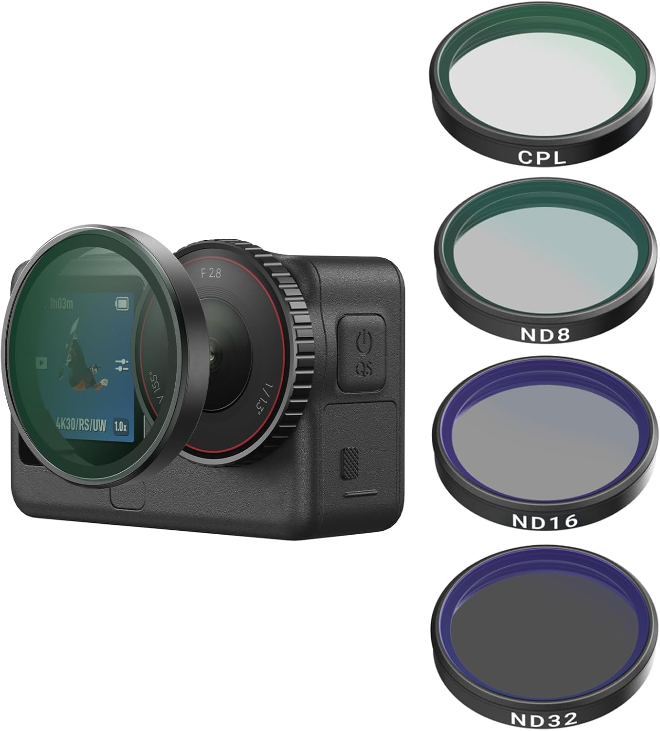 Detalle de DJI Osmo Action 6 CPL ND Kit