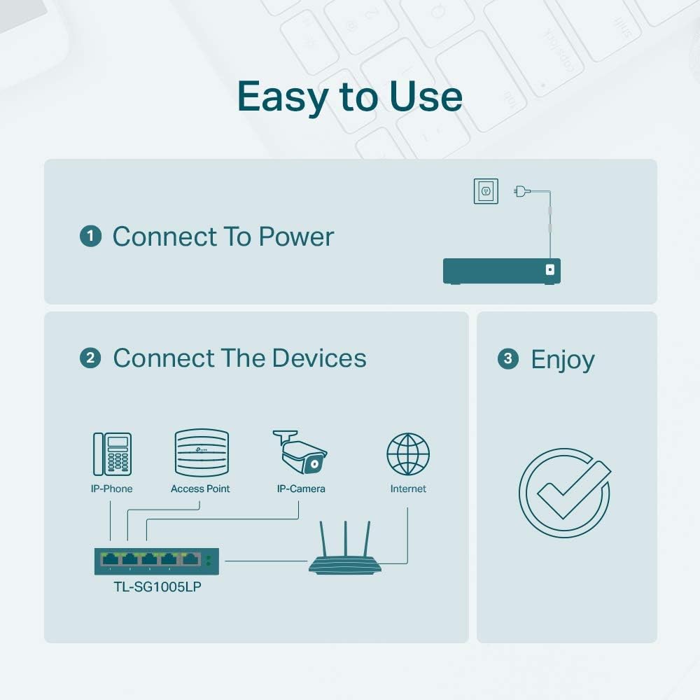 Thumbnail 2 de TP-Link TL-SG1005LP PoE+ 5‑Port Gigabit Switch