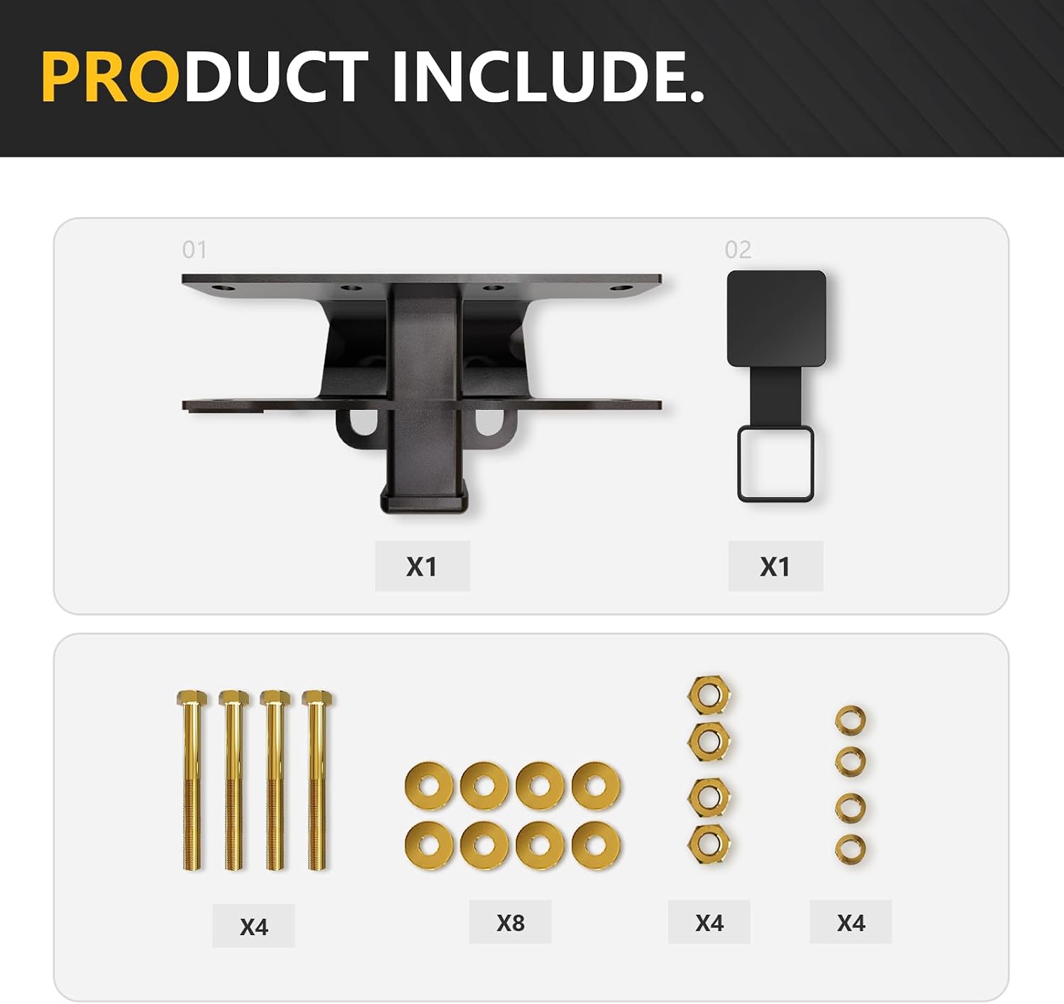 Thumbnail 4 de YZONA Tow Hitch 2 Inch for Jeep Wrangler