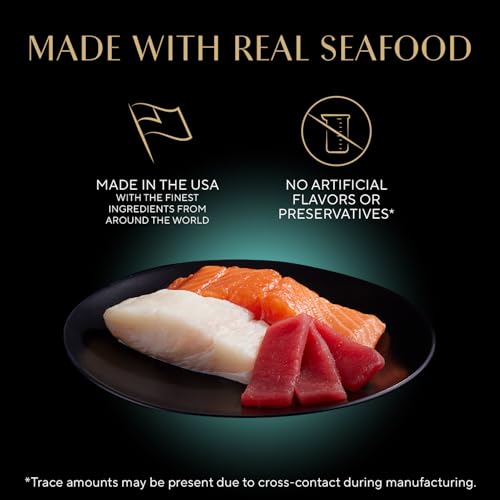 Detalle de Sheba Perfect Portions Cuts in Gravy Wet Cat Food — Seafood Multipack (2.6 oz, 24 ct)