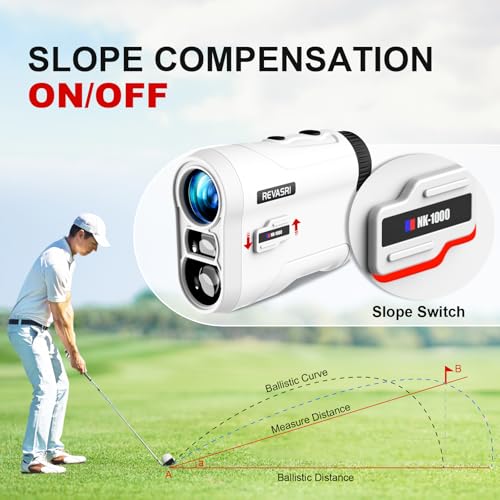 Detalle de REVASRI Golf Rangefinder with Slope, Pin Lock Vibration and Rechargeable Battery