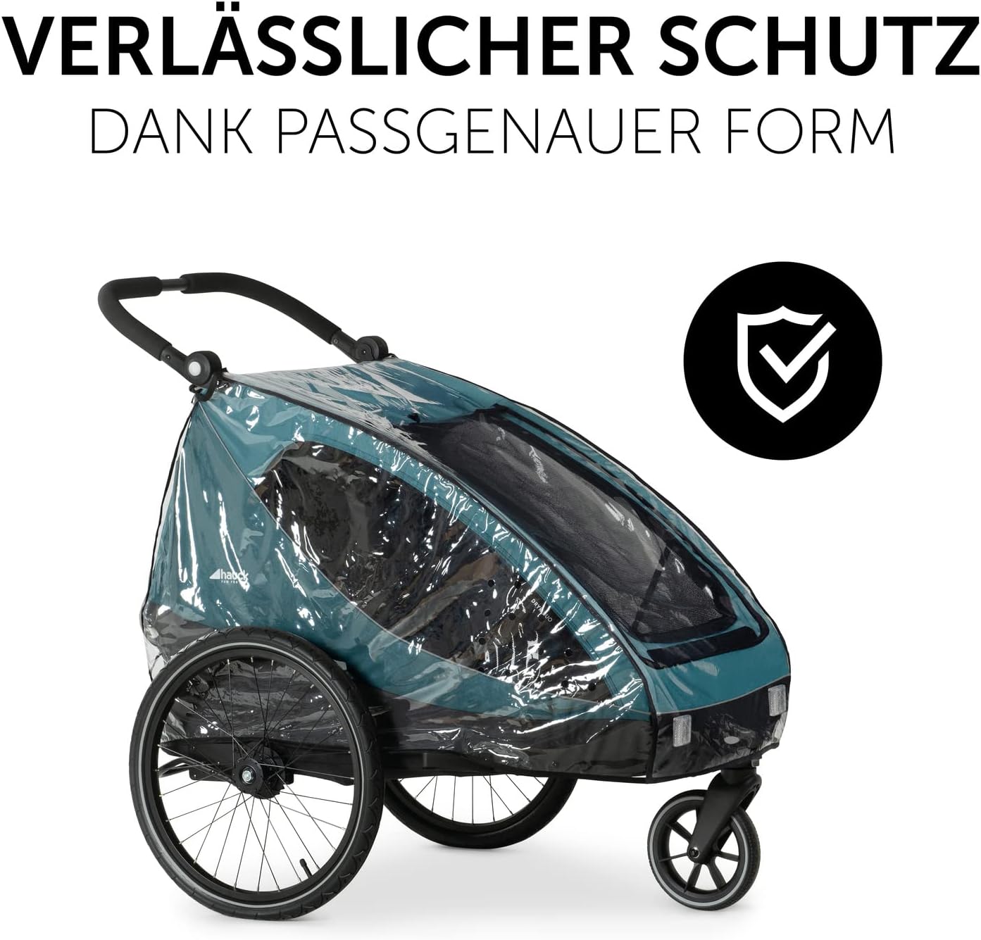 Detalle de Regenverdeck für hauck Kinderanhänger Dryk Duo & Dryk Duo Plus