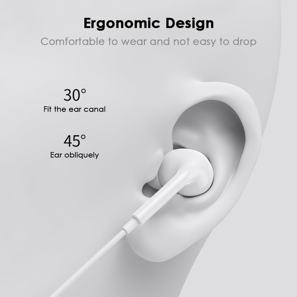 Thumbnail 1 de In-Ear Headphones for iPhone – MFi Certified HiFi Audio with Inline Control