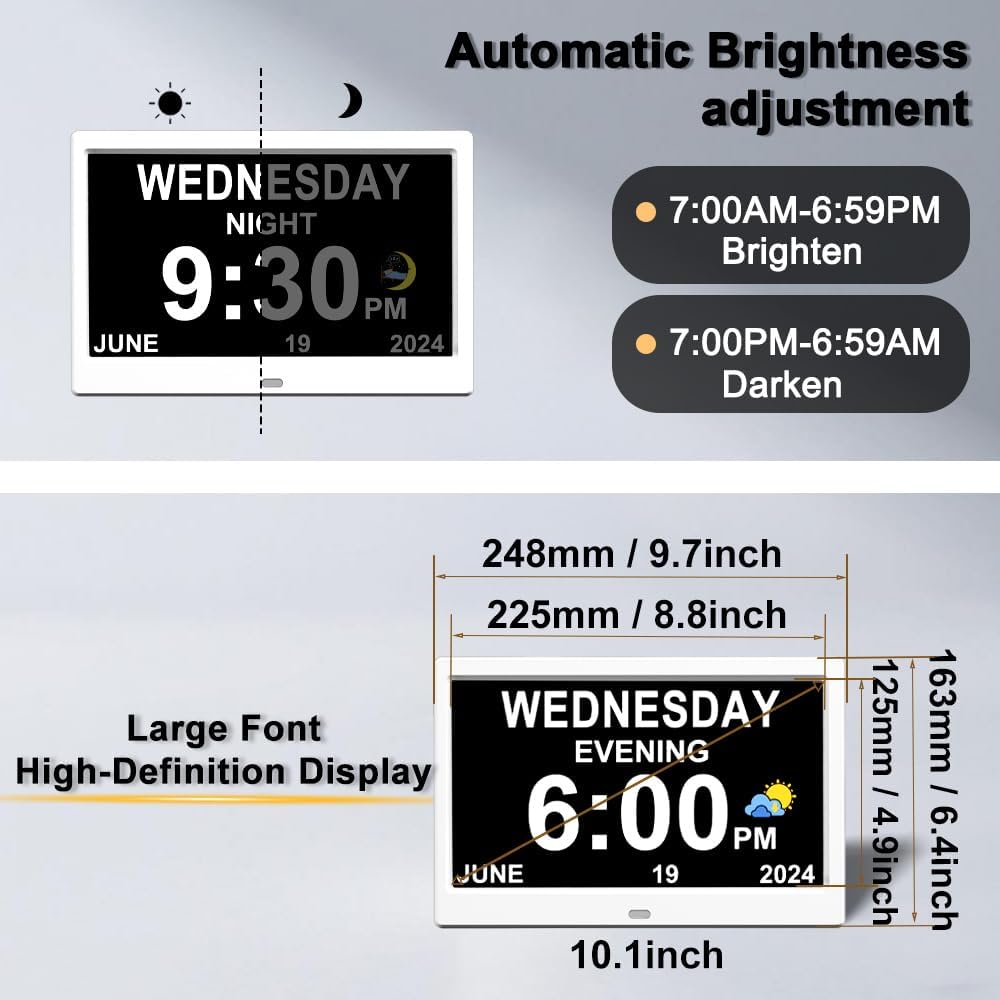 Thumbnail 5 de CAZOKASI DST Digital Clock 10.1in