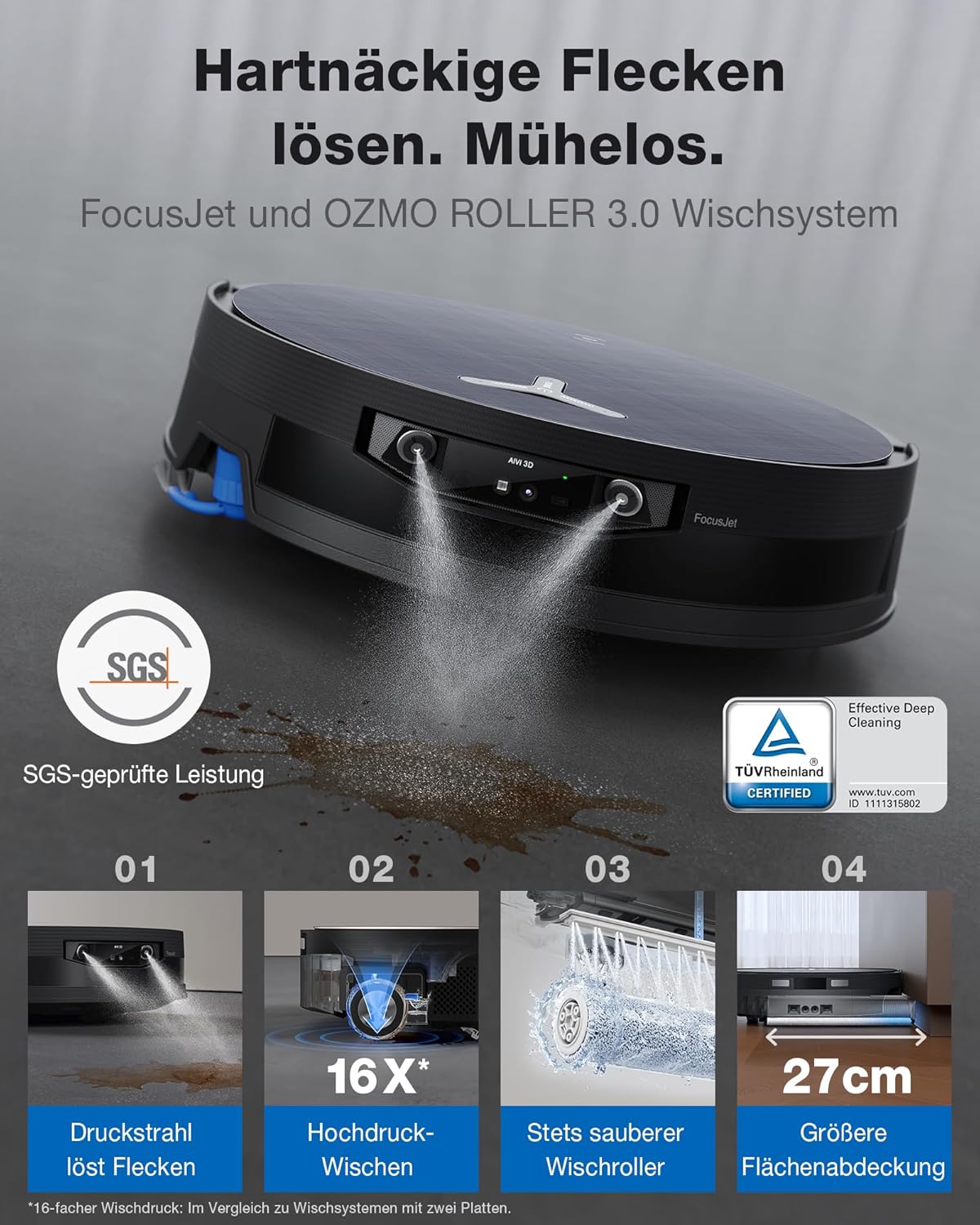 Thumbnail 1 de ECOVACS DEEBOT X12 OmniCyclone – Saugroboter mit Wischfunktion, BLAST & FocusJet