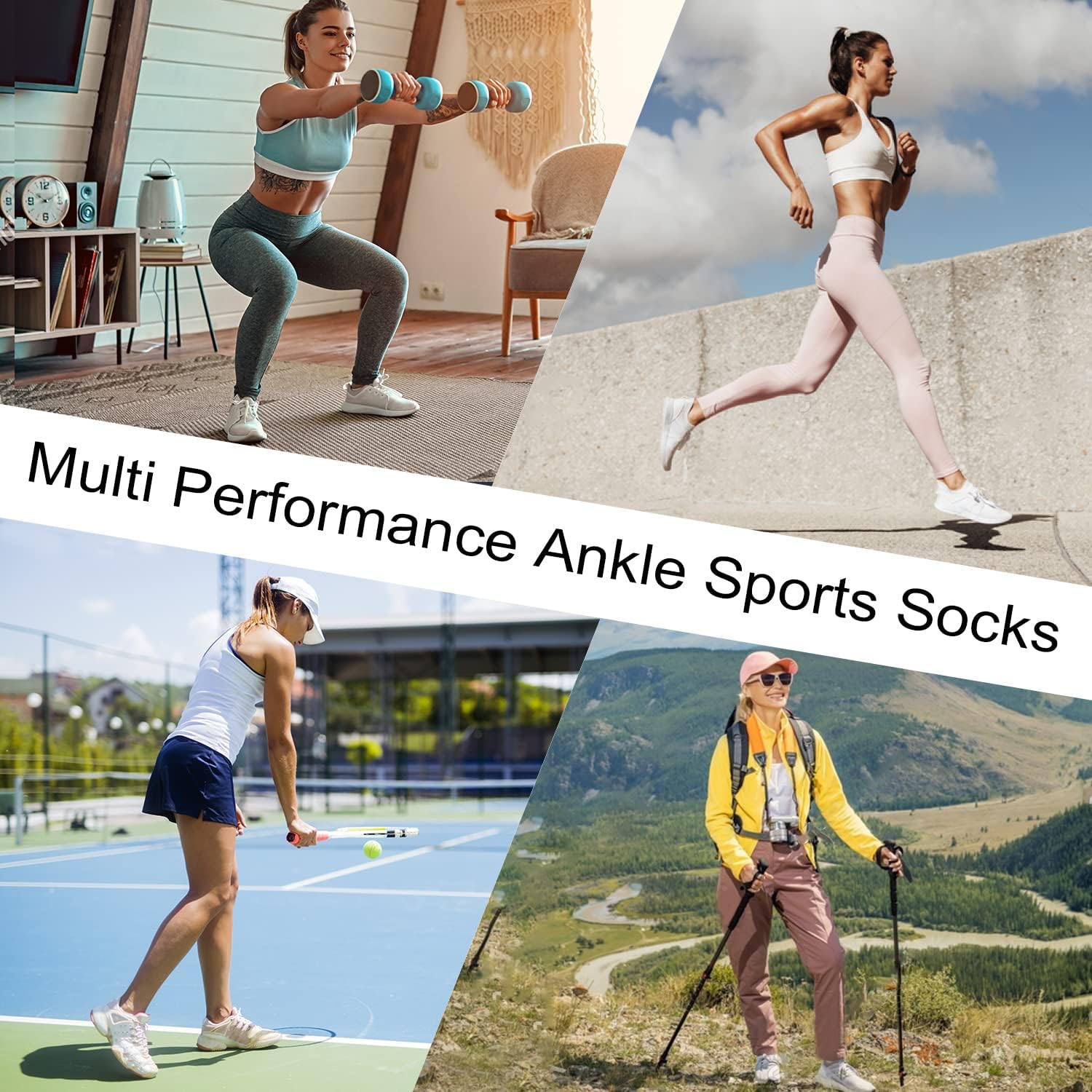 Detalle 2 de ILovDaisy Trainer Running Socks Womens 5 Pairs, Ankle Sports Socks Women Cushioned Breathable Socks, Low Cut Athletic Socks for Ladies Girls
ILovDaisy Trainer Running Socks Womens 5 Pairs, An…