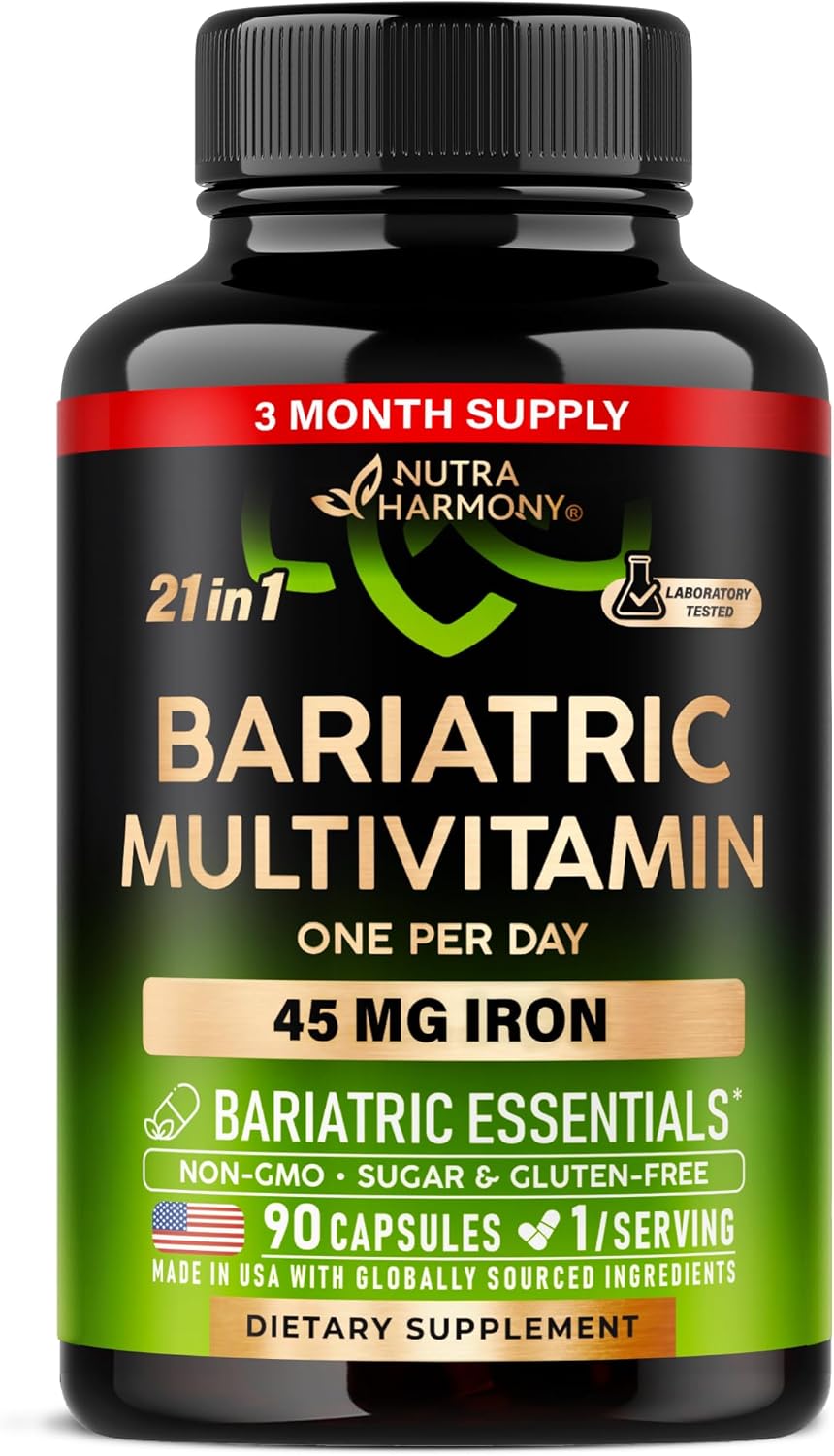 Detalle de NUTRAHARMONY NH-BV02 Bariatric Multivitamin, 45 mg Iron, 21-in-1, 90 Capsules