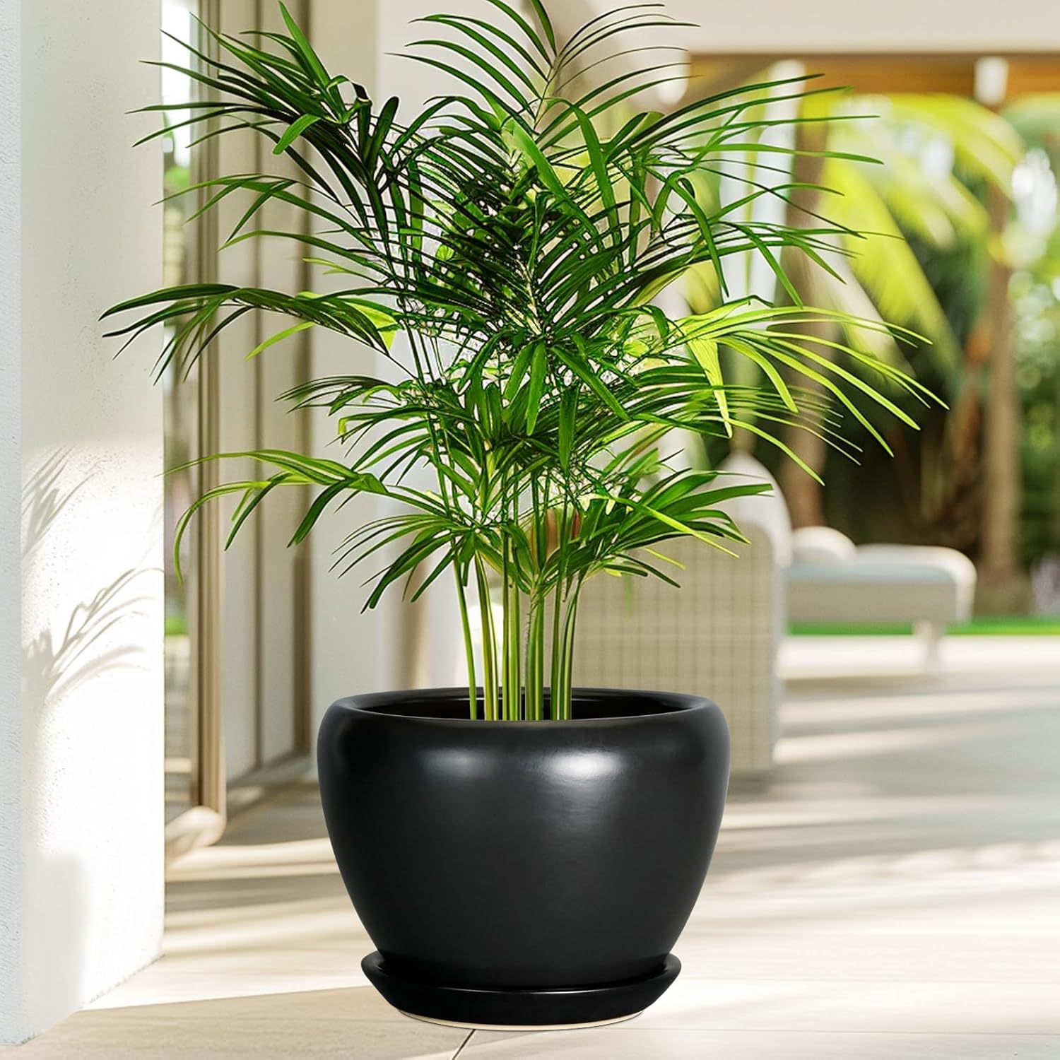 Thumbnail 3 de Ceramicfor 10 Inch Ceramic Plant Pot with Saucer